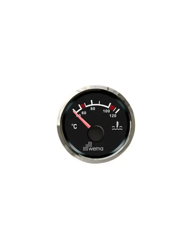 Silver serie watertemperatuur meter NMEA2000 zwart/wit Gecertificeerd