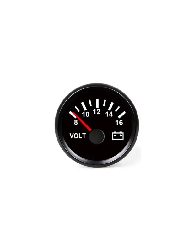 Betrouwbaar Hollex Voltmeter Zwart 8-16V