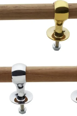 Beperkte Voorraad belegklamp met ronde teakstok