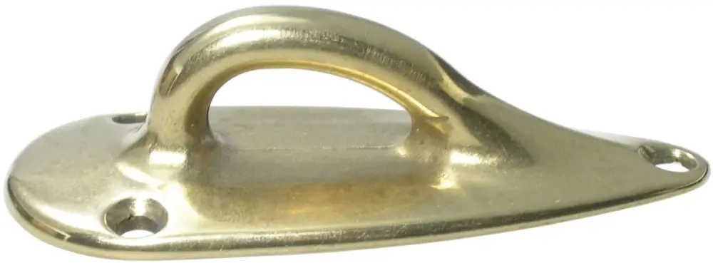 dek-oog messing gepolijst of verchroomd (80x35x20mm) Gratis Retour