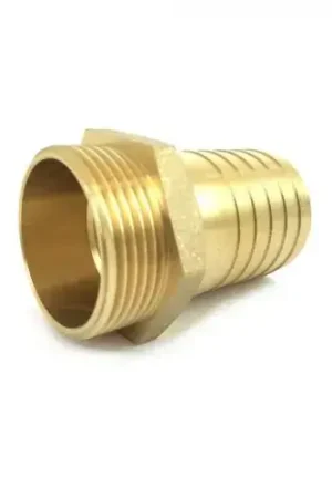 1 1/2 Slangpilaar Messing 32 of 38mm slangthule-1 ½ Buitendraad, 38mm slangthule Bestseller
