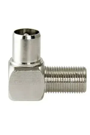 Nieuw Coax verloopplug F-Connector female naar IEC Male Haaks