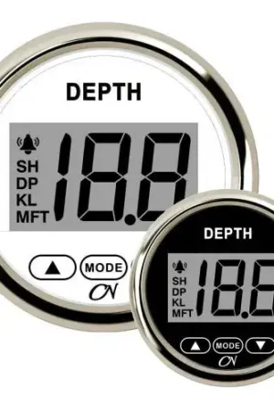 CN Dieptemeter met Spiegeltransducer 12V Chromen ring Nu Kopen