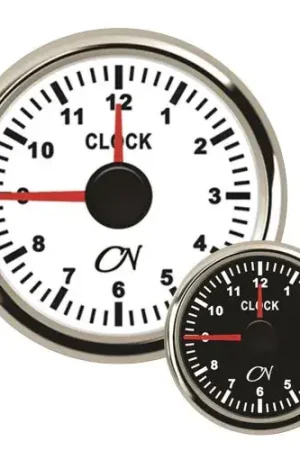 CN Analoge Klok met Chromen ring Wit of Zwart Direct Verzonden