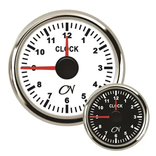 CN Analoge Klok met Chromen ring Wit of Zwart Direct Verzonden