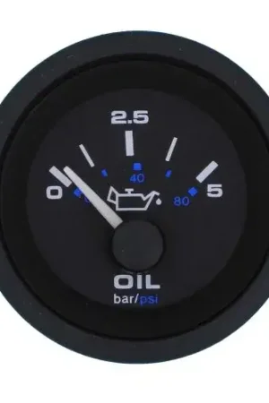 Premium Veethree Oliedrukmeter Premier Pro 0-5 Bar SW Amerikaans