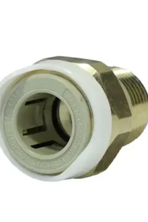 Whale Quick Connect Messing Adapter 1/2" NPT Male naar 15mm Fitting Veilige Betaling