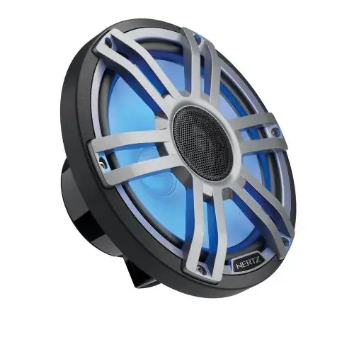 Hertz HMX 8 S-LD-G Marine Speakers Sport Zwart met RGB verlichting 100 Watt Set van 2 Op = Op