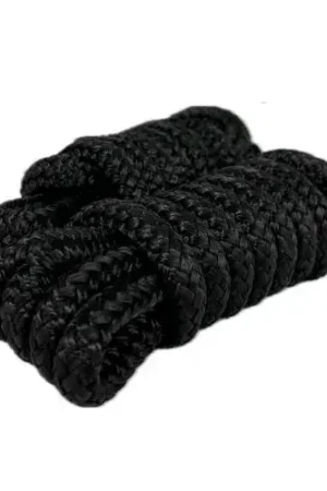 Betaalbaar NG Fenderlijn met aangesplist oog Zwart dubbel gevlochten 8mm x 1,5 mtr. 2 stuks