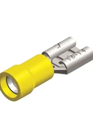 PVC huls 6.3X0.8 geel 4 – 6mm² verpakking 5 stuks Snelle Levering