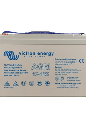 12V/125Ah AGM Super Cycle-accu (M8) Direct Verzonden
