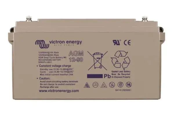 12V/90Ah AGM Deep Cycle Batt. (M6) Meest Verkocht