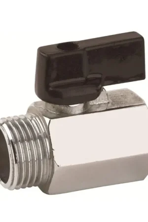 Mini kogelkraan 2x binnendraad 3/8 Snelle Levering