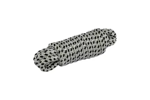 Favoriet Polyester landvast wit/zwart 16mm 16 strengen 10 meter