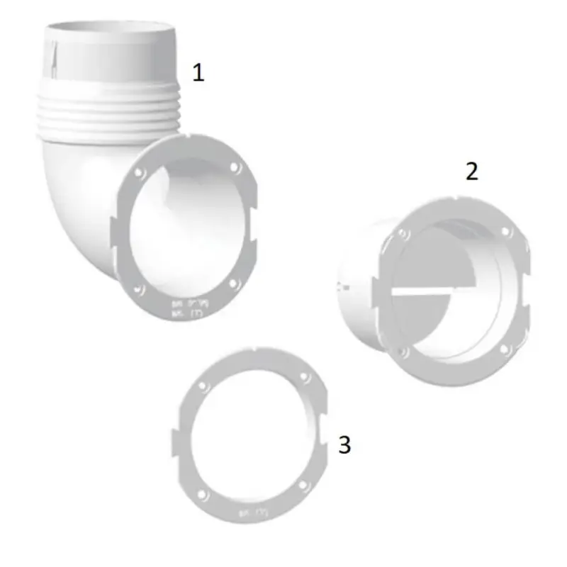 VENTILATOR CONNECTOR,, 76mm, Gereduceerde Prijs