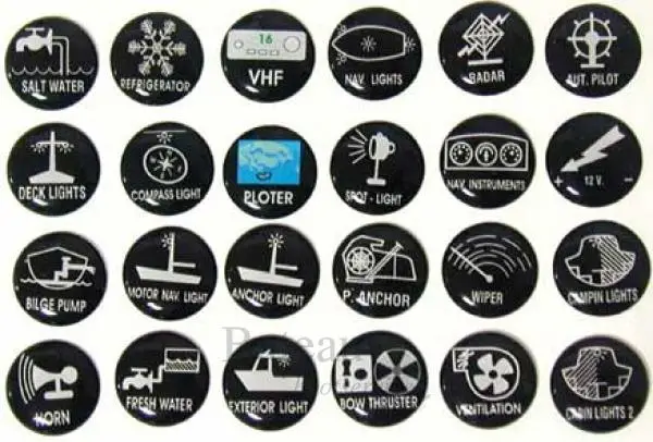 `Stickers voor schakelpanelen set van 24 stuks Betrouwbaar