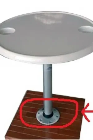 Koopje Aluminium opbouwvoet, 230mm (voor 069192 / 069492) artnr: 069424