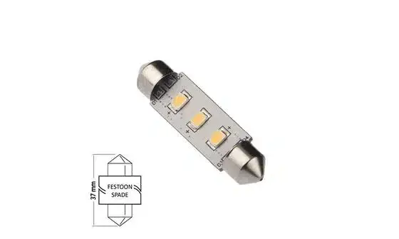 Nautic Led Festoon 37mm 10-30VDC 0.6W/5W WW Rechtstreeks Van De Fabrikant
