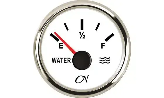 Watermeter 0-190 wit/chroom Exclusieve Aanbieding