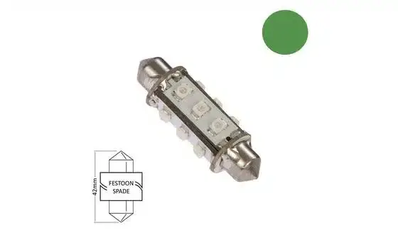 Goedkoop Nautic Led Festoon 42 10-30VDC 1.2W/10W green