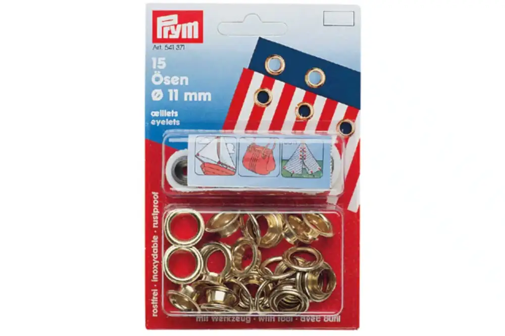 Zeilogen messing 15 stuks – 11mm Merkproduct