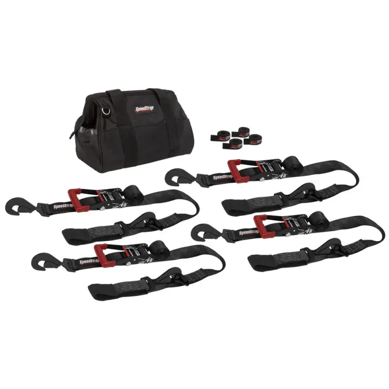 Direct Verzonden SpeedStrap 50 mm Heavy Duty Kit, Ratchet Tie-down, haak en lus, 300 cm, zwart