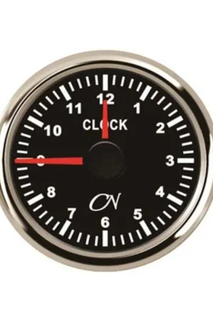 CN Analoge klok Zwart Chroom Direct Beschikbaar