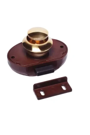 Gratis Retour Drukknopslot bruin deur 13mm