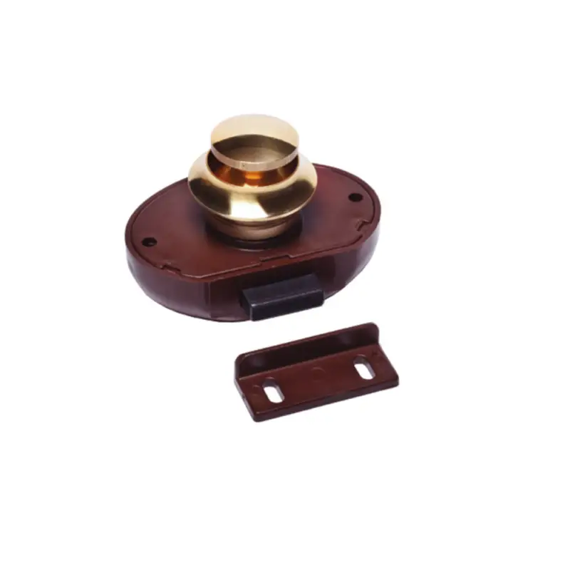 Gratis Retour Drukknopslot bruin deur 13mm