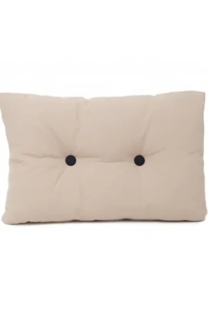 Bootkussen - Kussen met knopen | Beige met Zwart Seizoensaanbieding