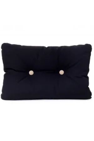 Bootkussen - Kussen met knopen | Zwart met beige Exclusieve Aanbieding